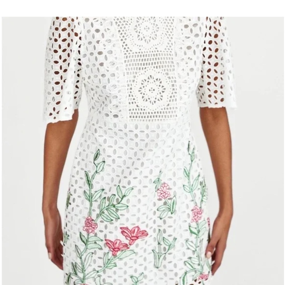 Zara White and Pink Sheath Dress - Picture 5 of 6